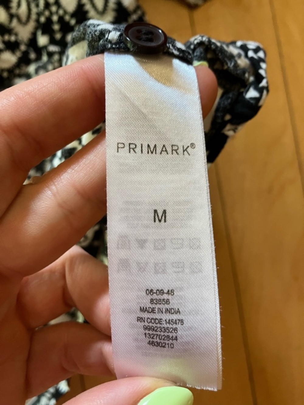Primark Tribal Print Short Sleeve Button Down Summer Lightweight Shirt Medium - Picture 5 of 10